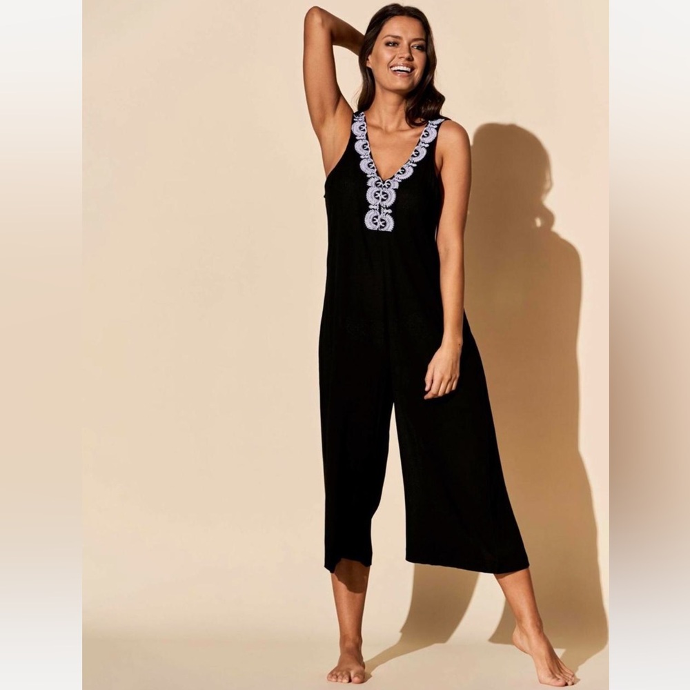 Turquoise Couture Jumpsuit - Picture 1 of 8